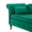 Chaise longue de rangement en velours capitonnée avec garniture cloutée