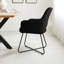 Amanita 50cm H Upholstered Metal Armchair in Black