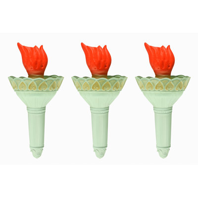 PMU Statue of Liberty Costume Kit - Torch with Flame, Lady Liberty Outfit Accessory for 4th of July, Election Veterans Day, Parades & Events