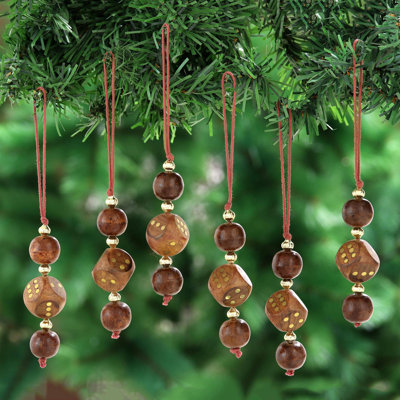 3.1'' Wood Finial Ornament