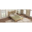 Lit plateforme en bois pleine grandeur avec tête de lit en forme de gourde, lit plateforme de style rétro avec support à lattes en bois, naturel-130145151-130145155
