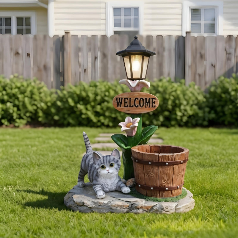 Jardinière allongée solaire pour jardin