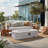 Ehlman 48.2" Modern Minimalist Rectangular MgO Outdoor 50,000 BTU Fire Pit Table (Tank Cover Not Included)-124361693