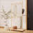 FlowLuxe Rustic Brown Solid Wood Adjustable Coat Rack, Space-Saving Garment Drying Rack with Wheels & 6 Hangers for Entryway Bedroom