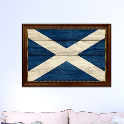 «Écosse Country Flag», peinture sur toile encadrée