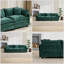 Canapé Cloud 3 places - Canapé modulaire en chenille vert moderne pour le salon, conception confortable et ergonomique, assemblage facile-1368680079