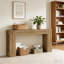 Grand canapé de table, table de couloir en bois, console