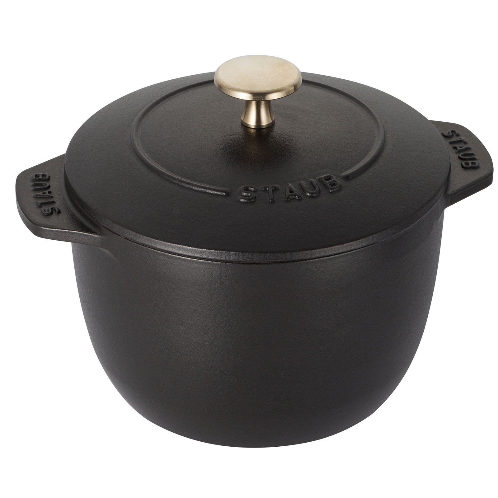 Staub Cast Iron Petite French Oven, Matte Black, 1.84 quarts
