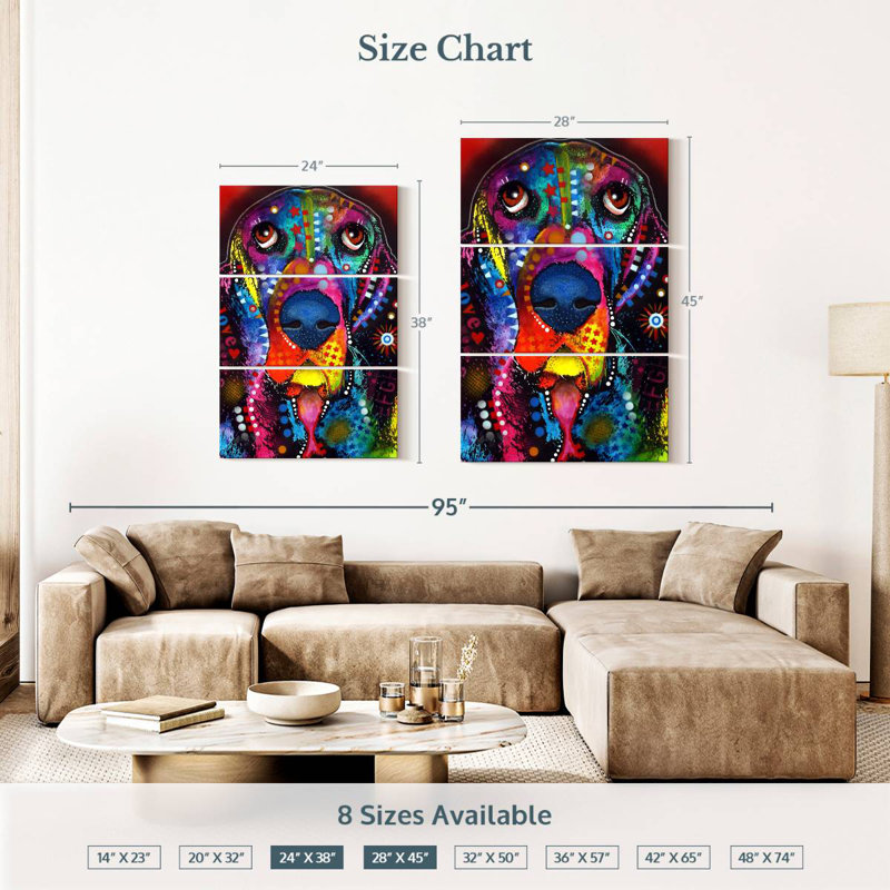 Brampt Basset I, 38" H x 24" W