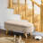 Storage Ottoman Bench, Teddy Fleece Upholstered End Of Bed Bench With Wood Legs And Padded Seat, Oval Modern Entryway Bench, Beige-472269060