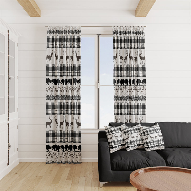 Panneau de rideau semi-transparent Buffalo, L 40 po x L 52 po