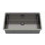 Évier de cuisine noir en acier inoxydable de calibre 16 pour station de travail encastrable 33 po x 19 po x 10 po Gunmetal