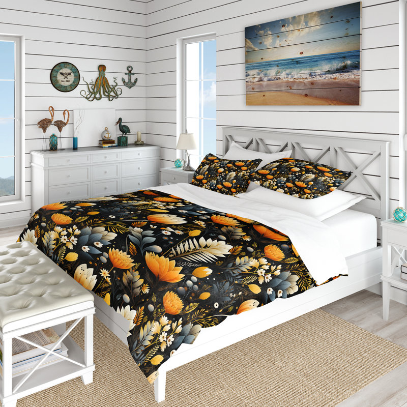 Ensemble de housse de couette inspiré de la nature Wanderer Boho, Housse de couette pour très grand lit et 2 très