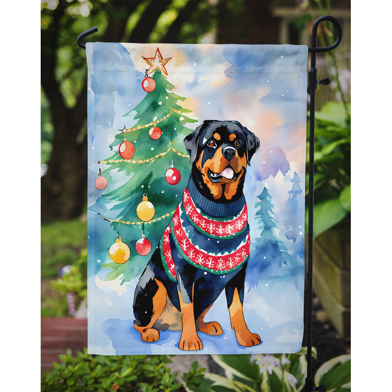 Polyester double face Noël, H 15,5 po x l 11,25 po