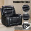 Fauteuil inclinable manuel berçant en cuir de polyuréthane de 35,8 po Ambridge Crovetti-965219537