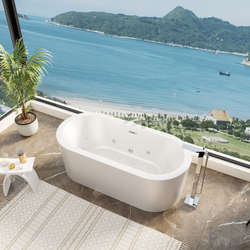 x 31.89'' Freestanding Acrylic Bathtub