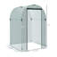 Cage de protection des plantes 4 pi X - Cadre en acier galvanisé et porte à fermeture à glissière pour jardin, cour, protection de pelouse