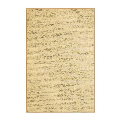 Tapis en laine / polyester tissé à la machine de couleur unie Dominigue