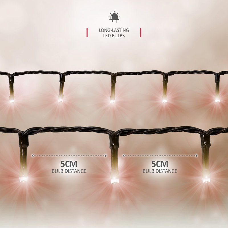NETTA Fairy String Lights with 8 Different Modes - 1000 LED / 50M Lit-Length, Amber