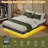 Cowen Floating Bed Frame with LED Lights Metal Slats Underbed Storage Space No Box Spring-76432951-133985343
