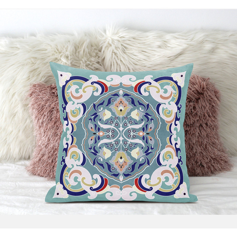 Coussin en faux suède avec housse amovible, H 16 po x l 16 po