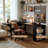 Black Rectangular Solid Wood  desk-396230627-396230630