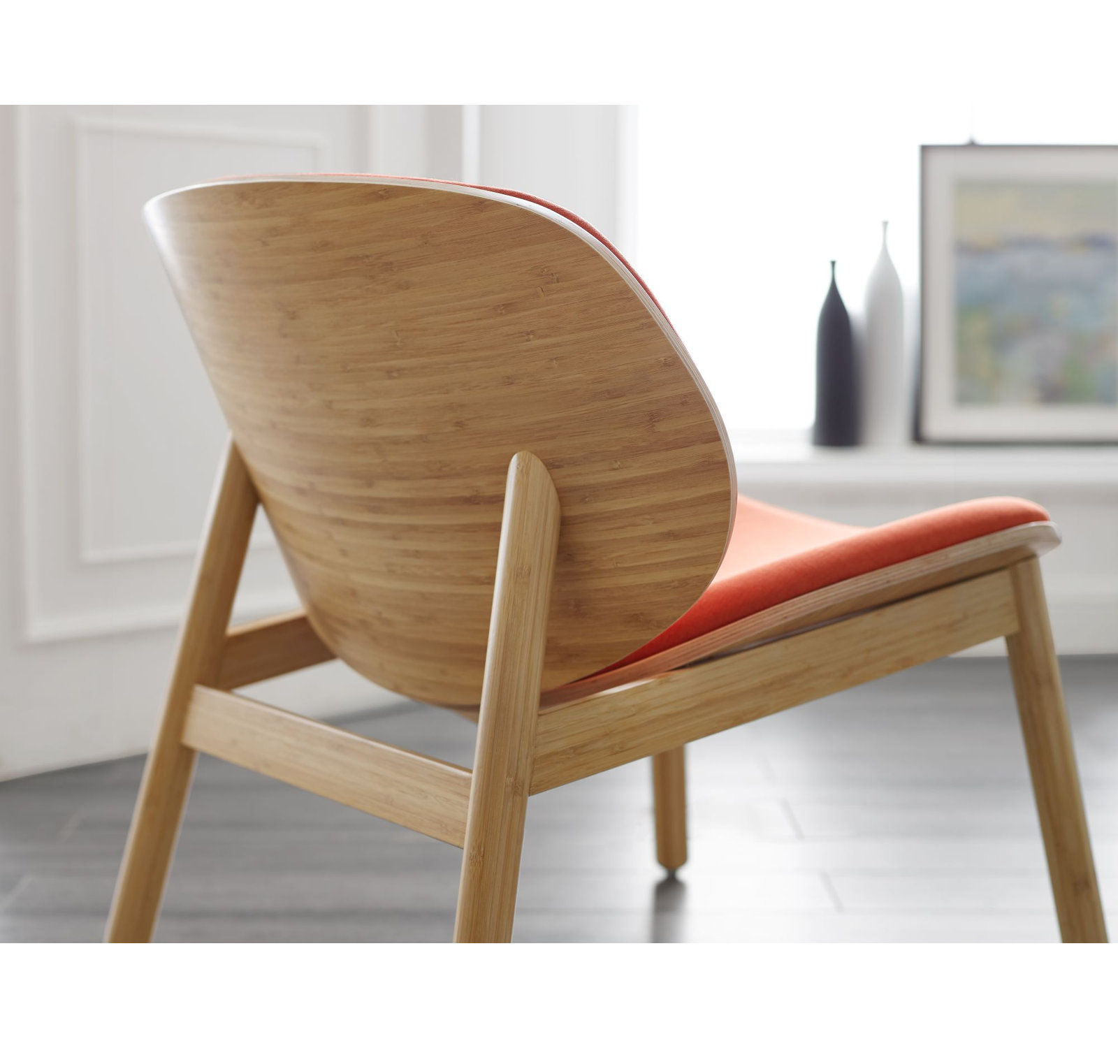 Wilfred Upholstered Accent Chair, Orange
