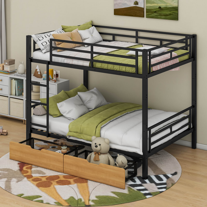 Akkaya Kids Full Bunk Bed with Drawers