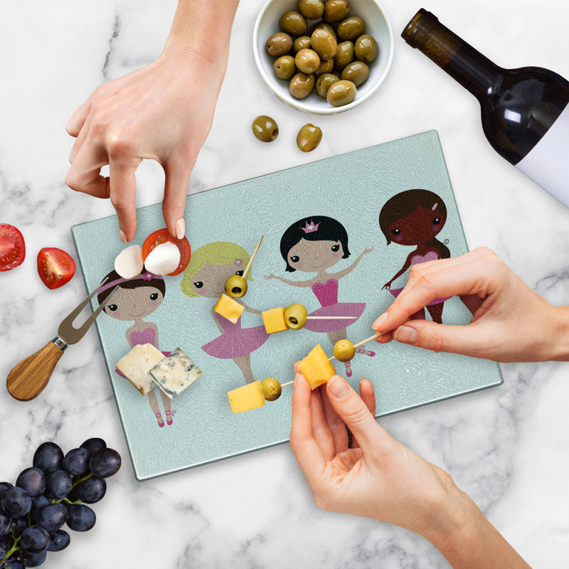 Multicolore planche à découper en verre trempé Ambesonne
