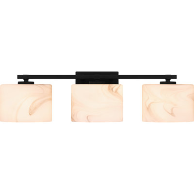 Durnin 3-Light Matte Black Bath Light