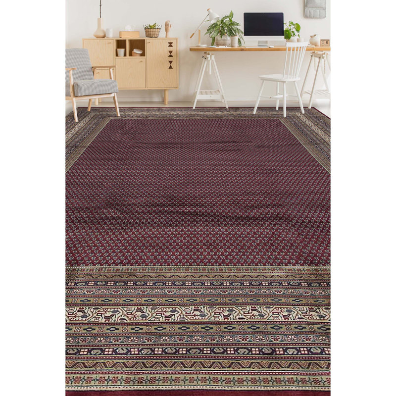Wool Oriental Area Rug, Rectangle 3'11" x 5'9"
