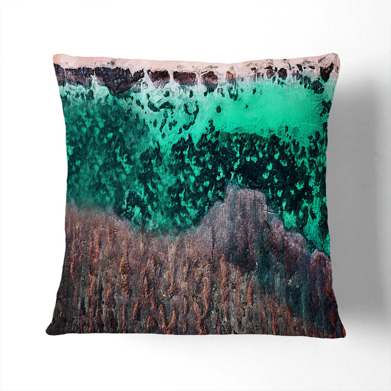 Abstract Square Throw Cushion, White, 55 x 55 cm