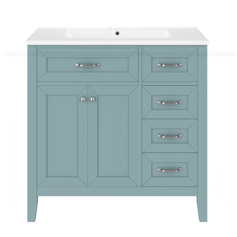 Meuble-lavabo 36 po avec lavabo, Vert