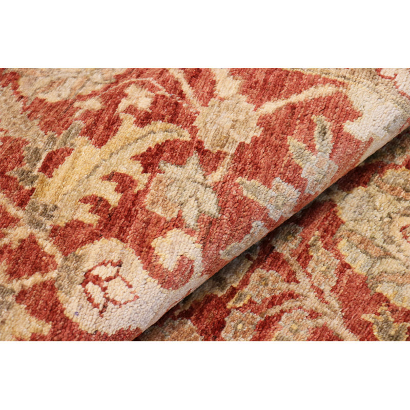 Ferehan Hand-Knotted Rust Wool Area Rug