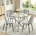 4 Argyle Grid Grey Velvet Chairs