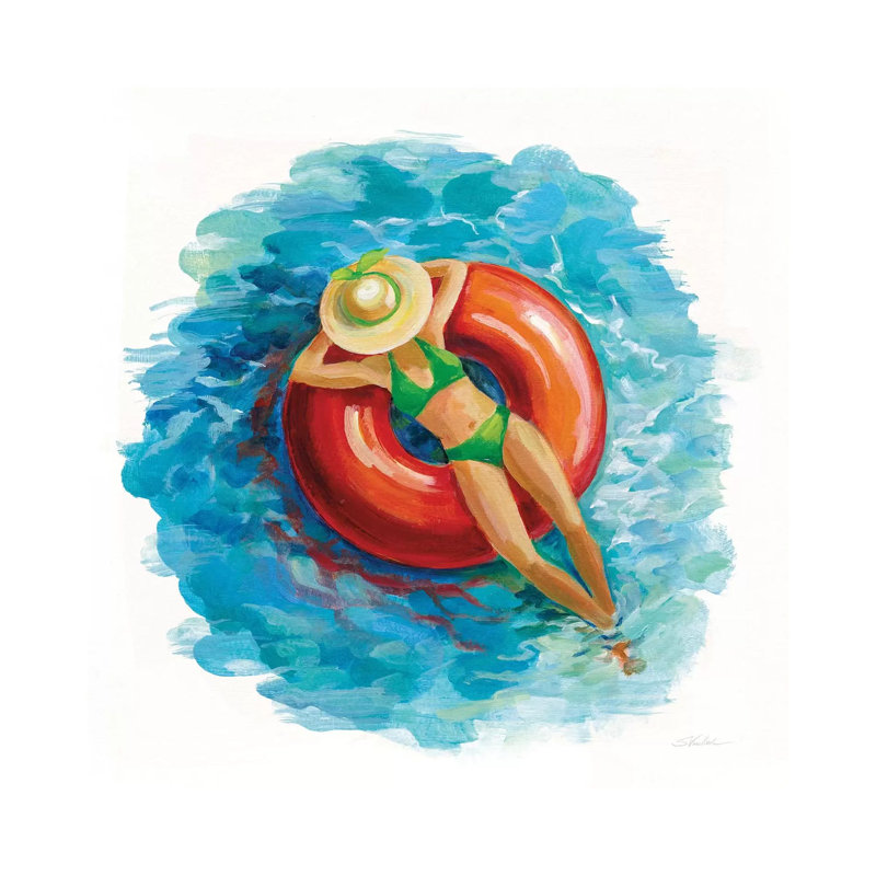 «Sunbather I» par Silvia Vassileva - reproduction, H 37 po x l 37 po x P 1,5 po, Toile tendue, Aucun mat