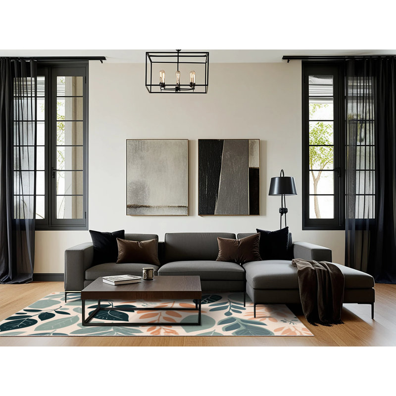 Garden Echoes Rug, Square 5'