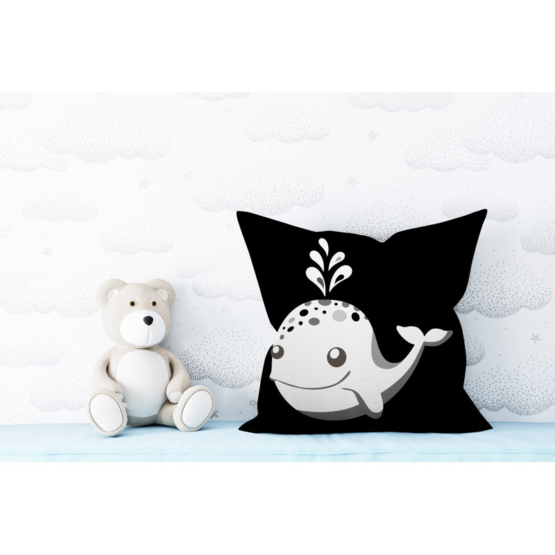 Coussin Whally, Noir, L 15 po x H 15 po