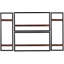 Rivero 2 Piece Solid Wood Tiered Shelf