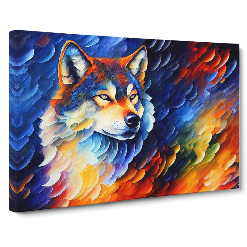 Wolf Painting Vol.5 Abstract - Wrapped Canvas, 40cm H x 60cm W x 3cm D