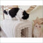 Banc de rangement repose-pieds avec nid à chat - Vent crème pour le salon, le vestibule, la chambre à coucher | Crème | Velours côtelé