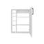 Pharmacie, 1 porte, 7 tablettes, blanc