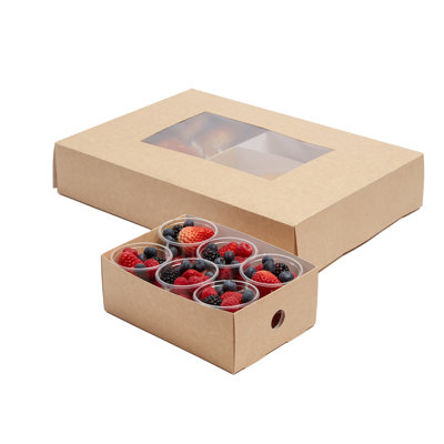 Restaurantware-8.7 x 5.9 x 3.2 Inch Insert For Catering Trays, 10 Grease-Resistant Insert For Catering Boxes - High Wall, Sturdy, Kraft Paper Insert For Catering Food Containers, Trays Sold Separately