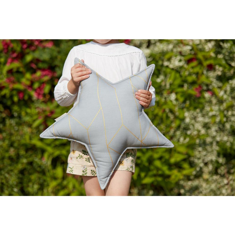 Goldene Linien Geometric Novelty Cushion, Grey