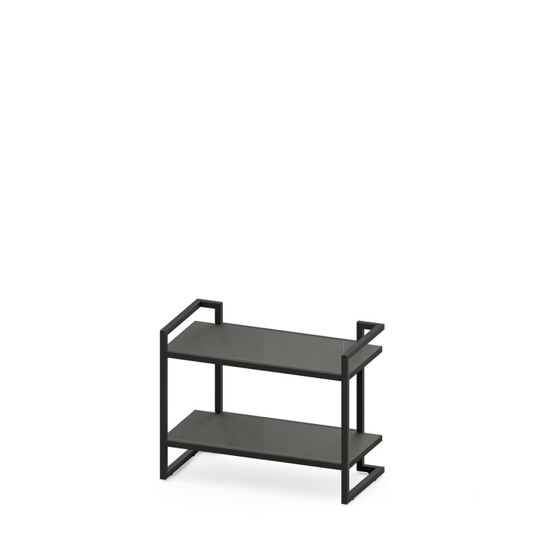 Burkburnett 57.8cm H Etagere Bookcase, Black, 57.8cm H x 80cm W x 40cm D, Black