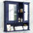 Medicine Cabinets For Bathroom With Mirror 2 Doors 3 Open Shelf Bathroom Hanging Cabinet Wall Mounted Wooden Bathroom Storage Cabinet Over Toilet Bathroom Cabinet Laundry Room Kitchen-2034414341