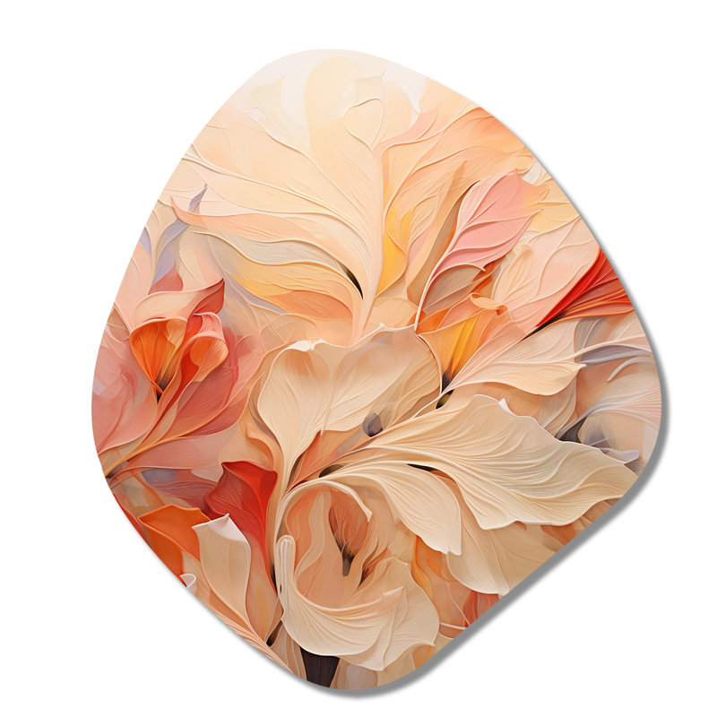 Mylan - Art mural asymétrique en forme d'oiseau de paradis en métal, H 35 po x l 31 po x P 1 po