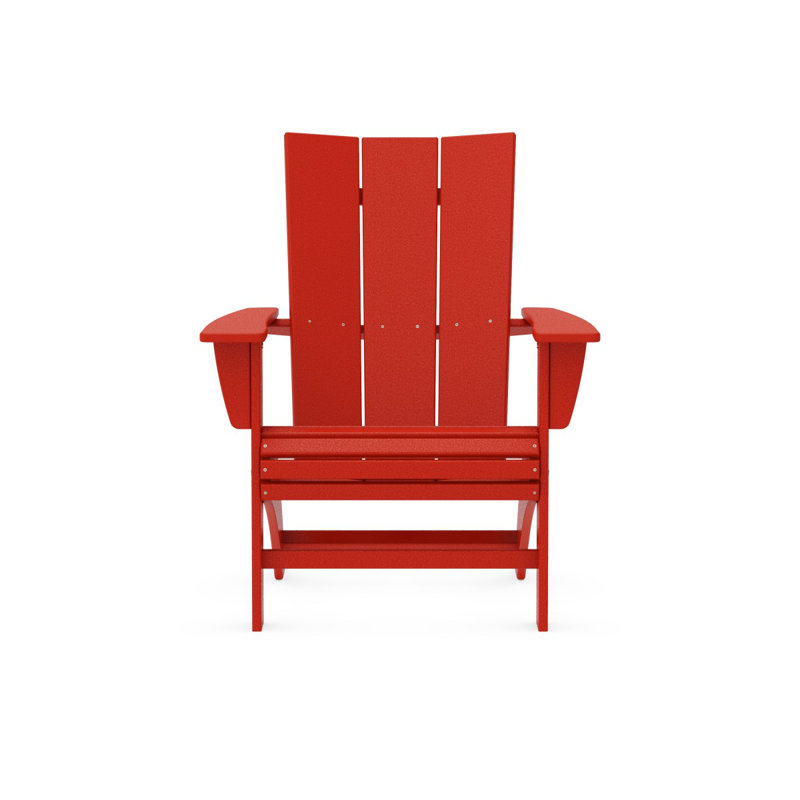 POLYWOOD Modern Curveback Adirondack Chair, Sand