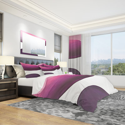 Peinture de pierre magenta - ensemble de housse de couette Shabby Elegance - microfibre de polyester