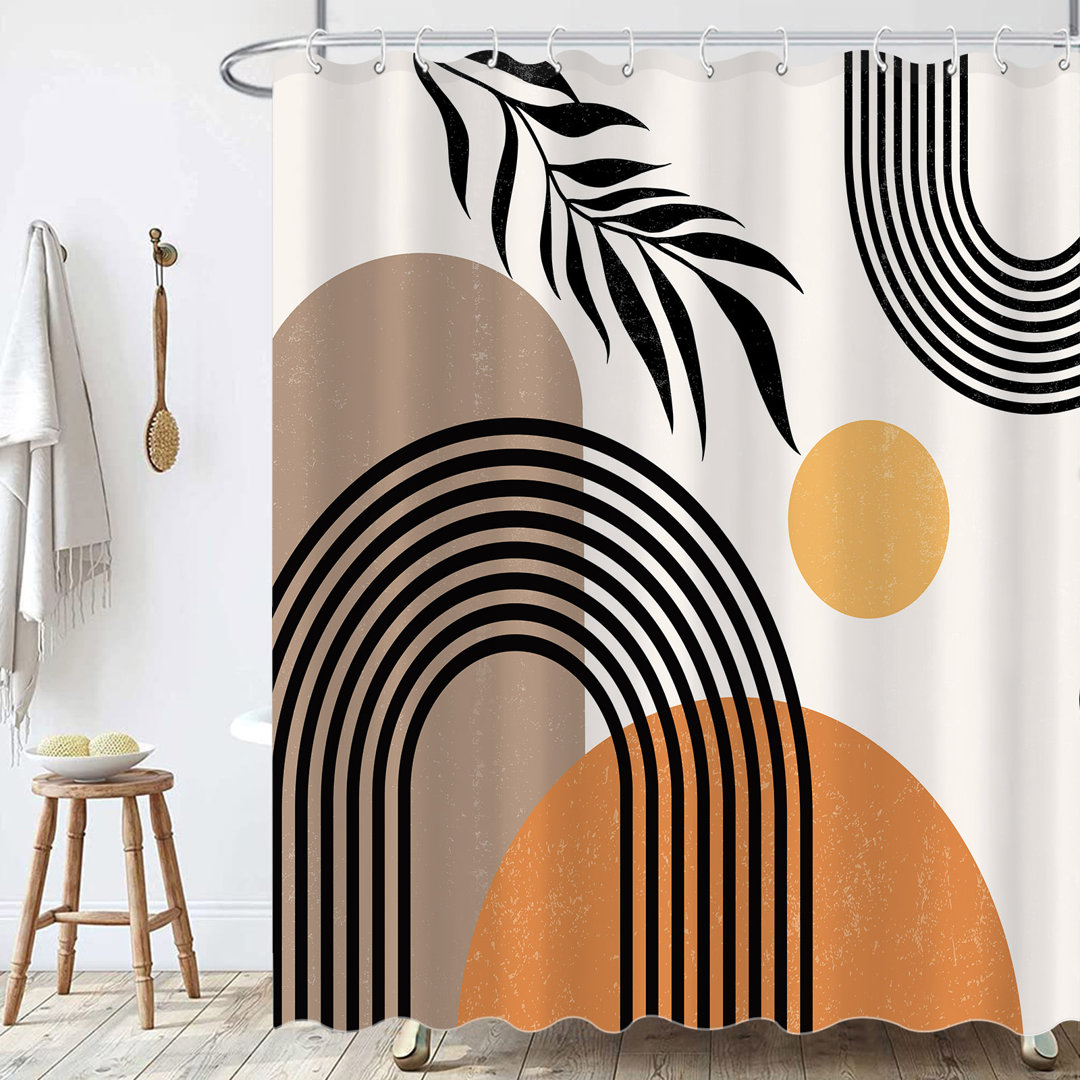 Brydie Polyester Blend Floral Shower Curtain with Hooks Included East Urban Home